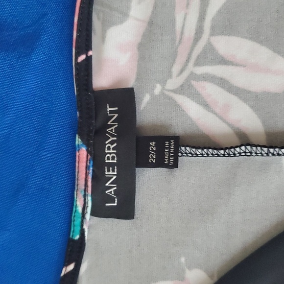 Lane Bryant black and floral maxi hi-lo faux wrap dress sz 22/24 - Picture 5 of 9